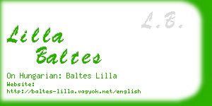 lilla baltes business card